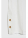 Moodo Weiße Bluse mit dekorativen Knöpfen Moodo
