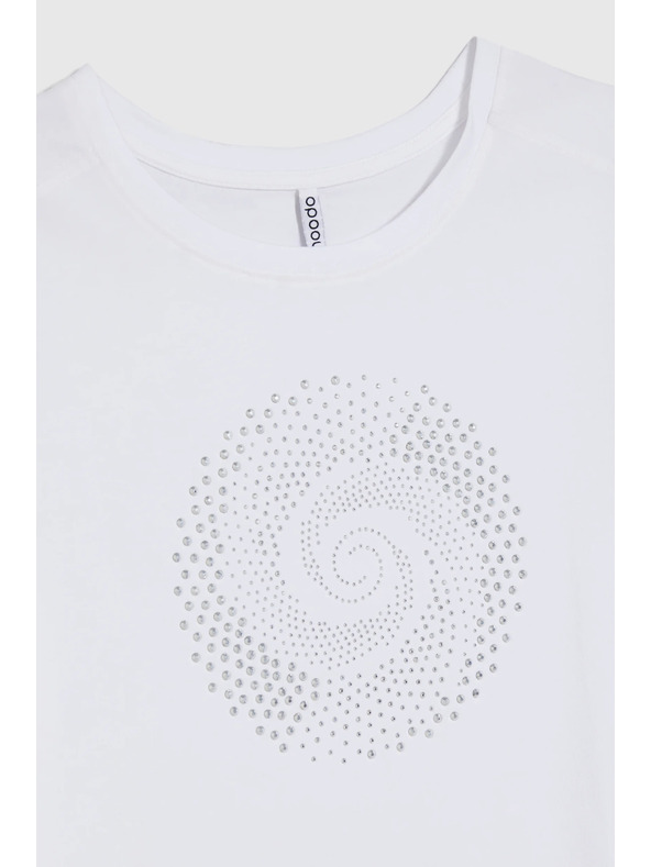 Moodo Weiße Bluse mit Taschen Moodo