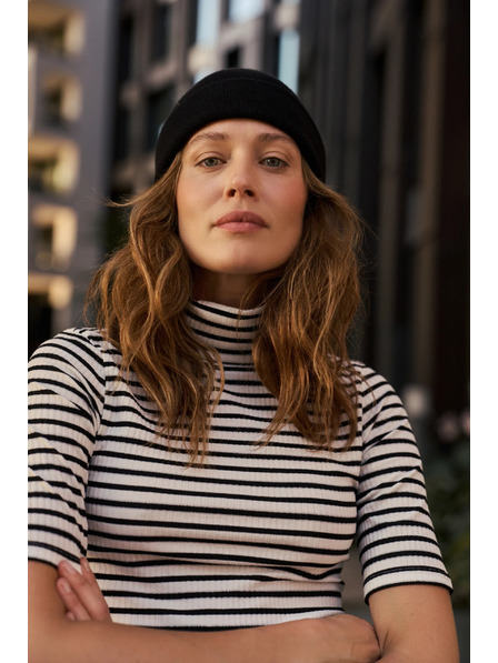 Moodo Glatte Mütze schwarz Moodo