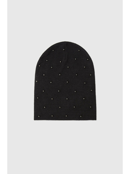 Moodo Mütze mit Perlen schwarz Moodo