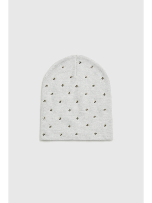 Moodo Mütze mit Perlen grau Moodo