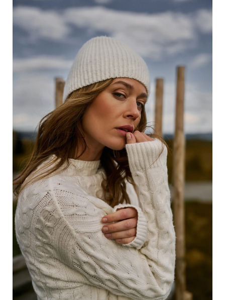 Moodo Winter-Mütze weiß Moodo