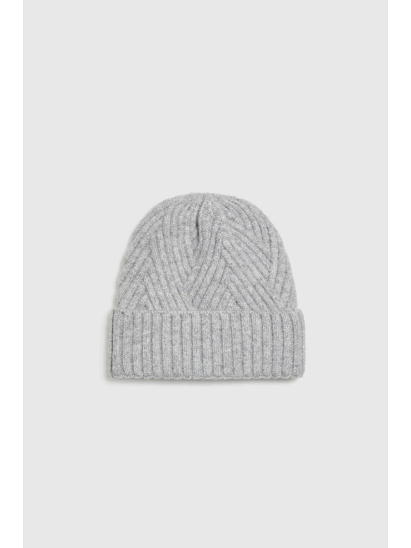 Moodo Hellgraue Wollmütze Moodo