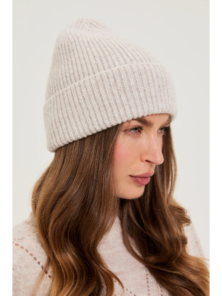 Moodo Beige Mütze mit Pailletten Moodo