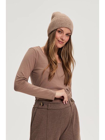 Moodo Beige Mütze mit Pailletten Moodo