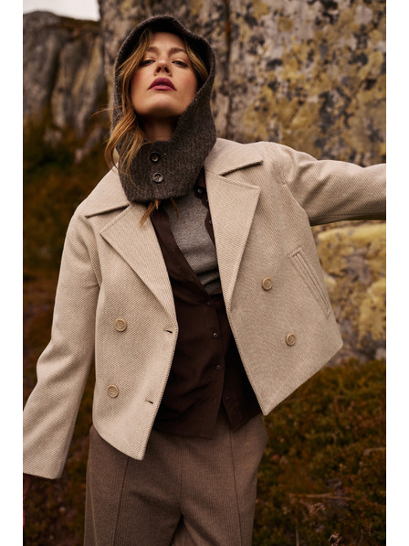 Moodo Braune Strick-Sturmhaube Moodo