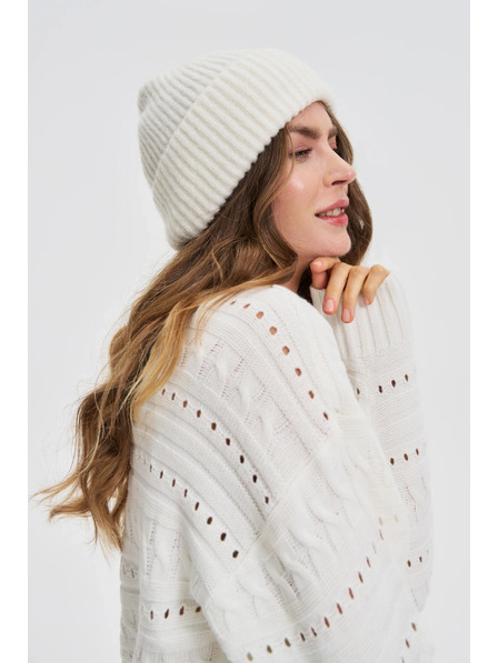 Moodo Weiße Wollmütze Moodo