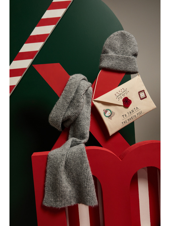 Moodo Graue Wintermütze Moodo