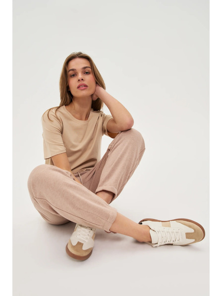 Moodo Beige Jogginghose Moodo