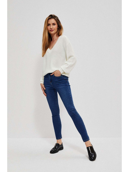 Moodo Dunkelblau Skinny Jeans mit mittlerer Taille Moodo