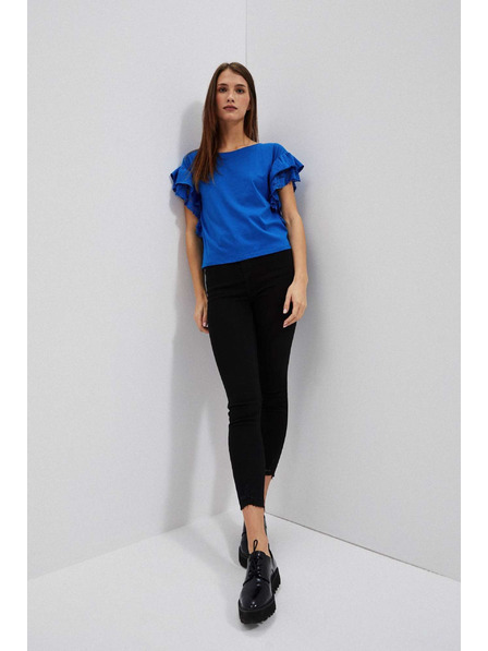 Moodo Figurnahe Jeans mit zerrissenen Saum Moodo