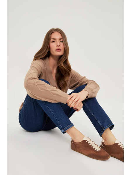 Moodo Dunkelblau Jeans mit Gürtel Moodo