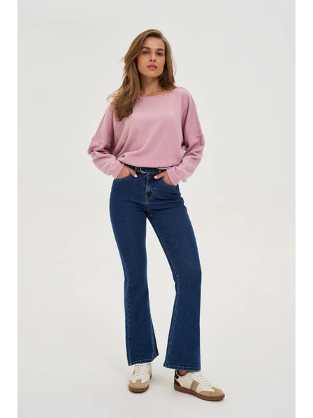 Moodo Dunkelblau Schlaghose Jeans Moodo
