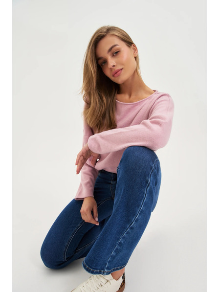 Moodo Dunkelblau Schlaghose Jeans Moodo