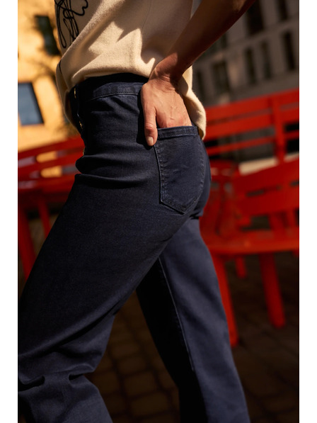 Moodo Dunkelblau Wide Leg Jeans Moodo