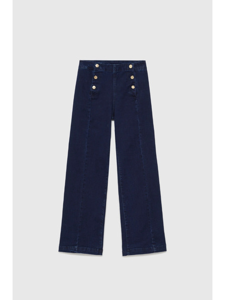 Moodo Dunkelblau Wide Leg Jeans Moodo