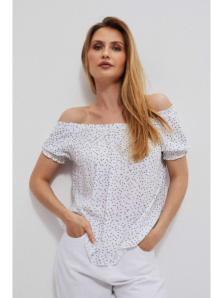 Moodo Weiße Bluse im Spanish-Stil Moodo