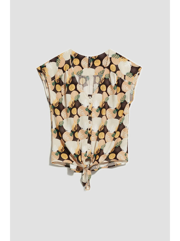 Moodo Hemdshirt mit Bindung Moodo