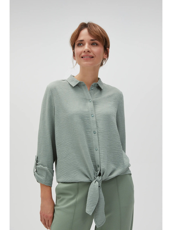 Moodo Olivgrünes Hemd Moodo mit Bindung