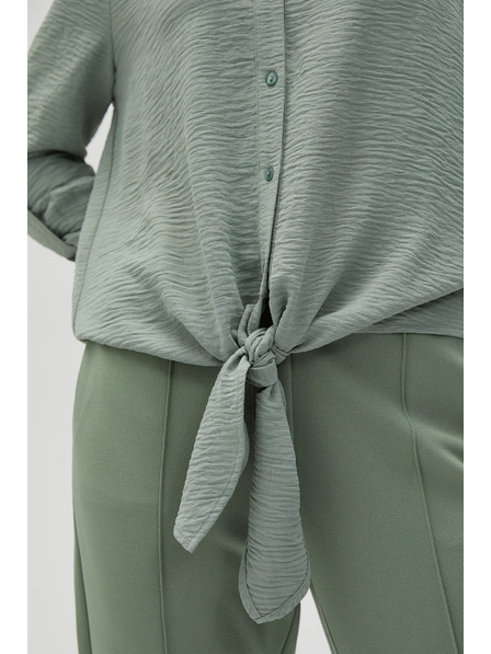 Moodo Olivgrünes Hemd Moodo mit Bindung