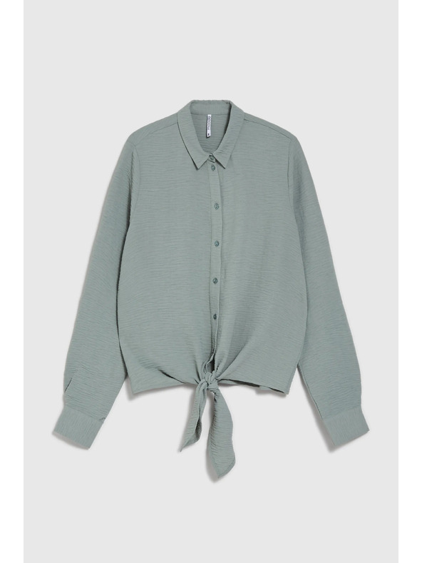 Moodo Olivgrünes Hemd Moodo mit Bindung