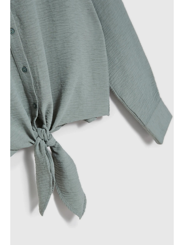 Moodo Olivgrünes Hemd Moodo mit Bindung