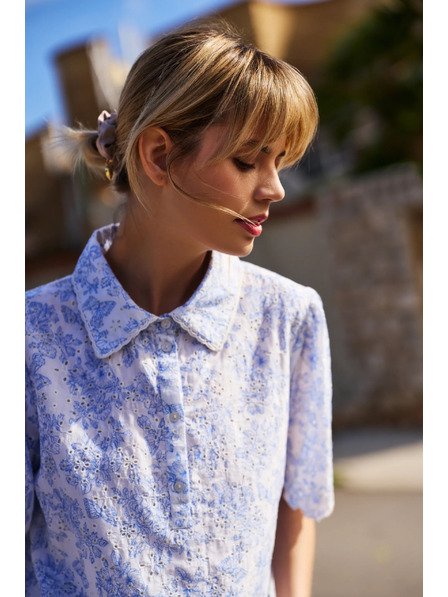 Moodo Weiße Baumwollbluse Moodo