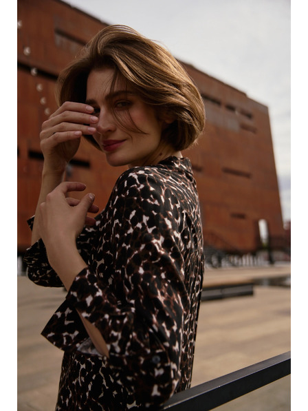 Moodo Braune Viskose-Bluse Moodo