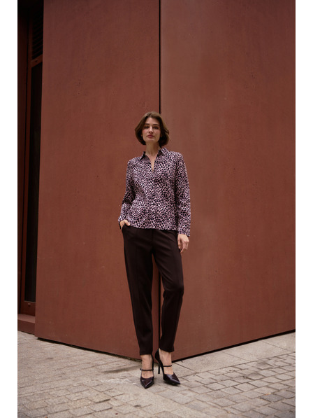 Moodo Viskose-Bluse mit Leopardenmuster rosa Moodo
