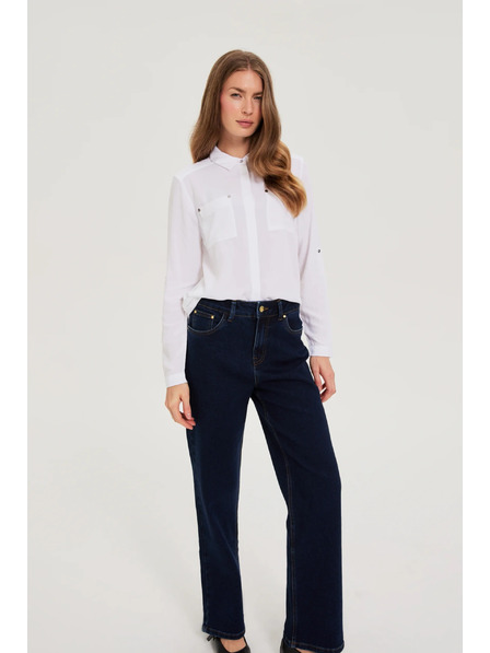 Moodo Weiße Viskose-Bluse Moodo