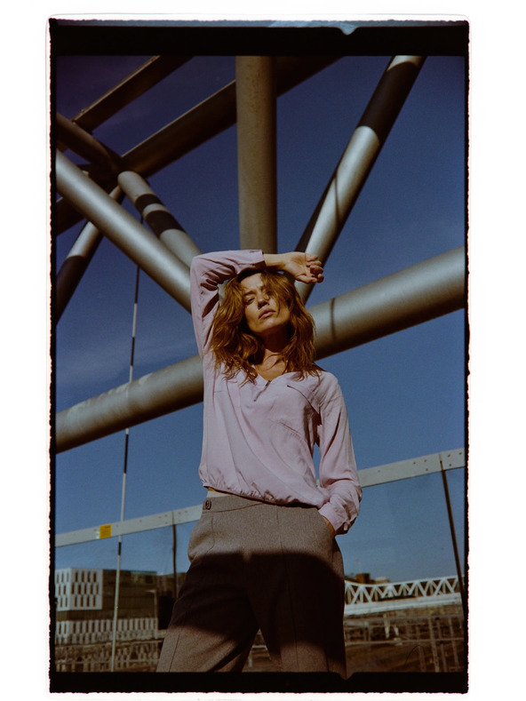 Moodo Rosa Viskose-Bluse Moodo