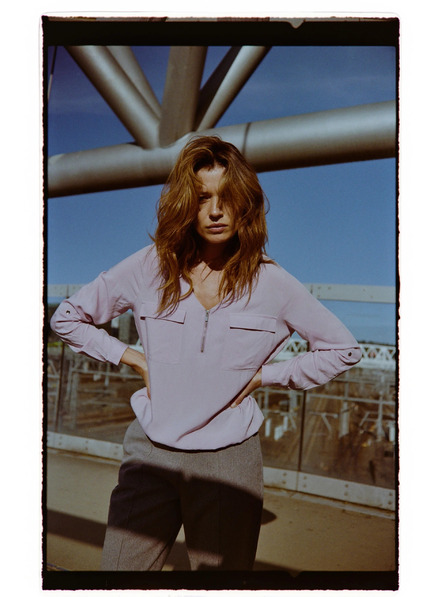 Moodo Rosa Viskose-Bluse Moodo