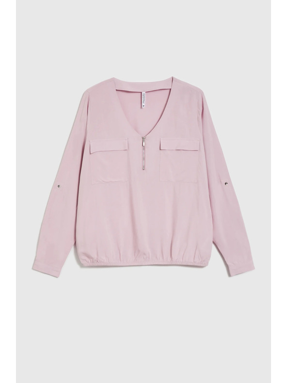 Moodo Rosa Viskose-Bluse Moodo
