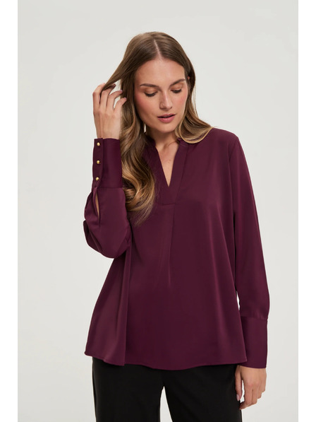 Moodo Elegante Bluse Bordeaux Moodo