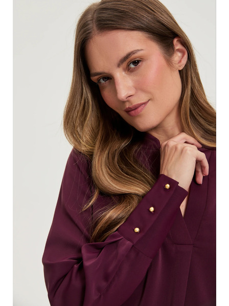 Moodo Elegante Bluse Bordeaux Moodo