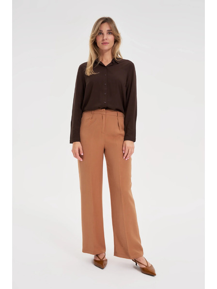 Moodo Braune Viskose-Bluse Moodo