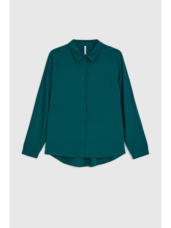 Moodo Grüne Viskose-Bluse Moodo