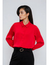 Moodo Glatte rote Bluse Moodo