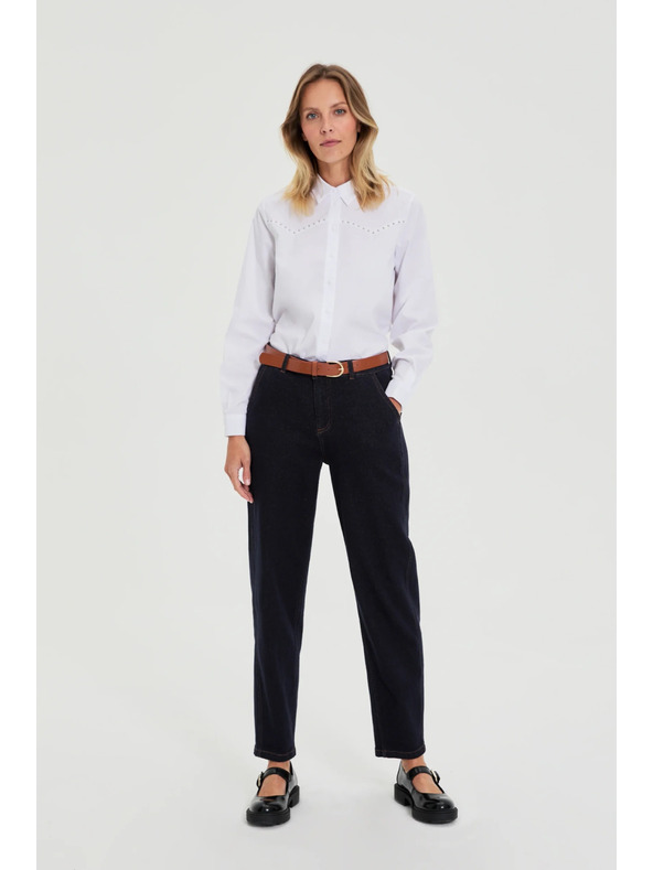 Moodo Glattes Hemd weiß Moodo