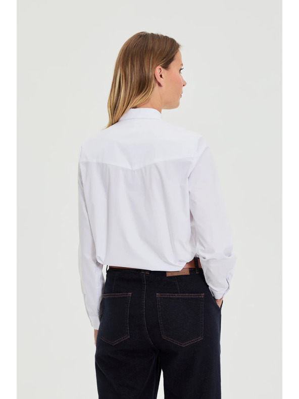 Moodo Glattes Hemd weiß Moodo