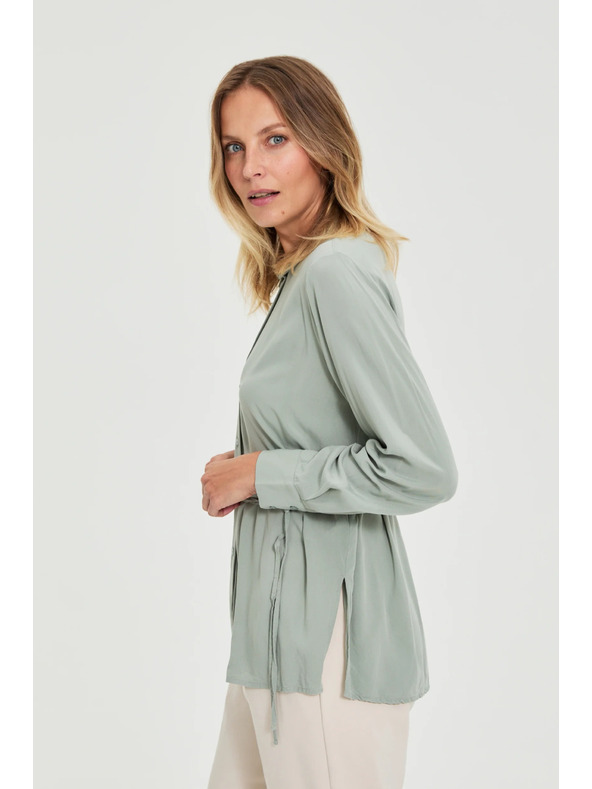 Moodo Olivgrünes Hemd Moodo mit Bindung