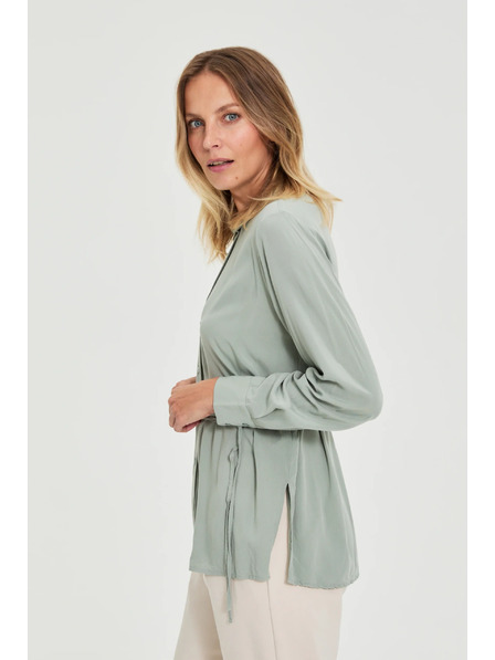 Moodo Olivgrünes Hemd Moodo mit Bindung