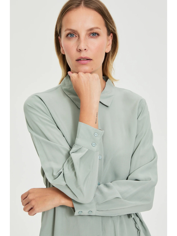 Moodo Olivgrünes Hemd Moodo mit Bindung