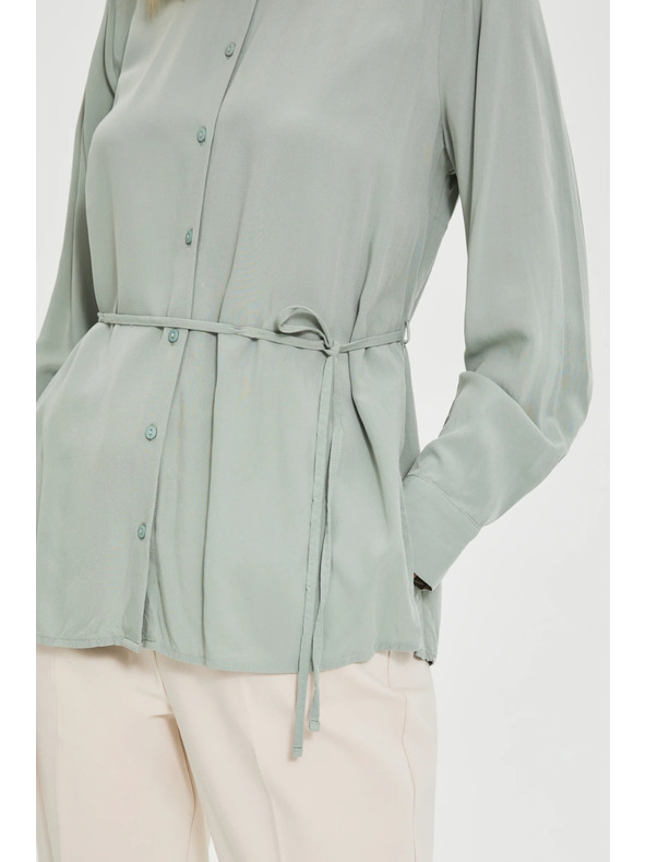 Moodo Olivgrünes Hemd Moodo mit Bindung