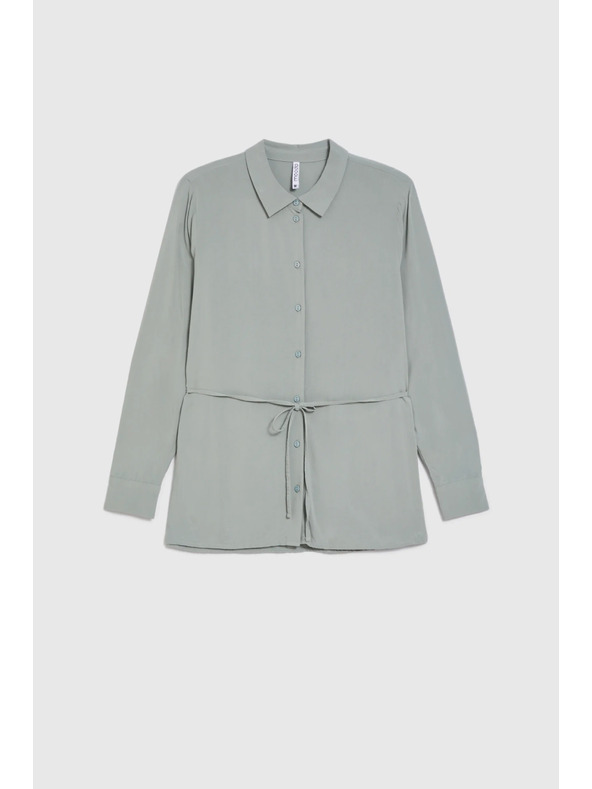 Moodo Olivgrünes Hemd Moodo mit Bindung