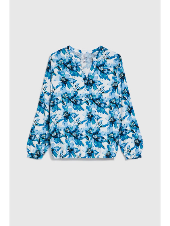 Moodo Gemustertes Hemd blau Moodo