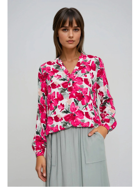 Moodo Gemustertes Hemd fuchsia Moodo