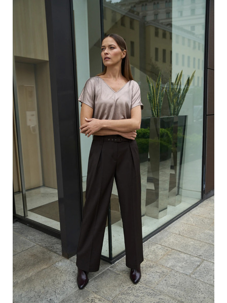 Moodo Bluse aus glitzerndem Material rosa Moodo