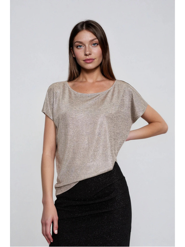 Moodo Glänzendes Top silber Moodo