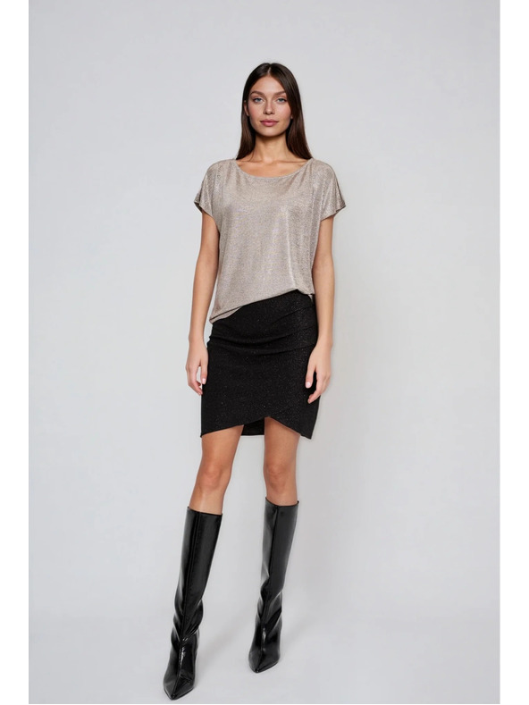 Moodo Glänzendes Top silber Moodo